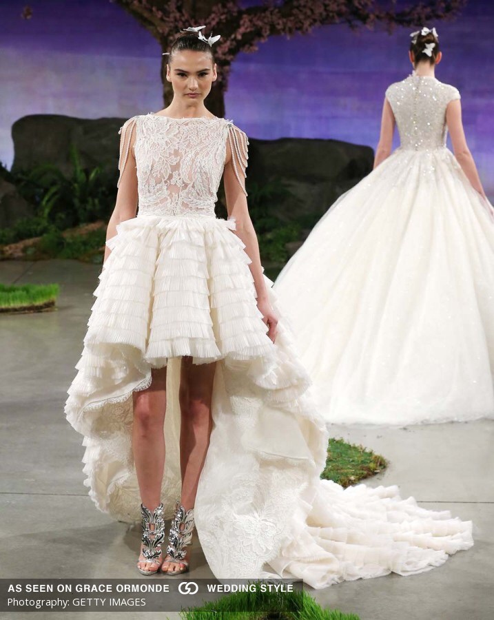 Layered Short Wedding Dress : Getty Images